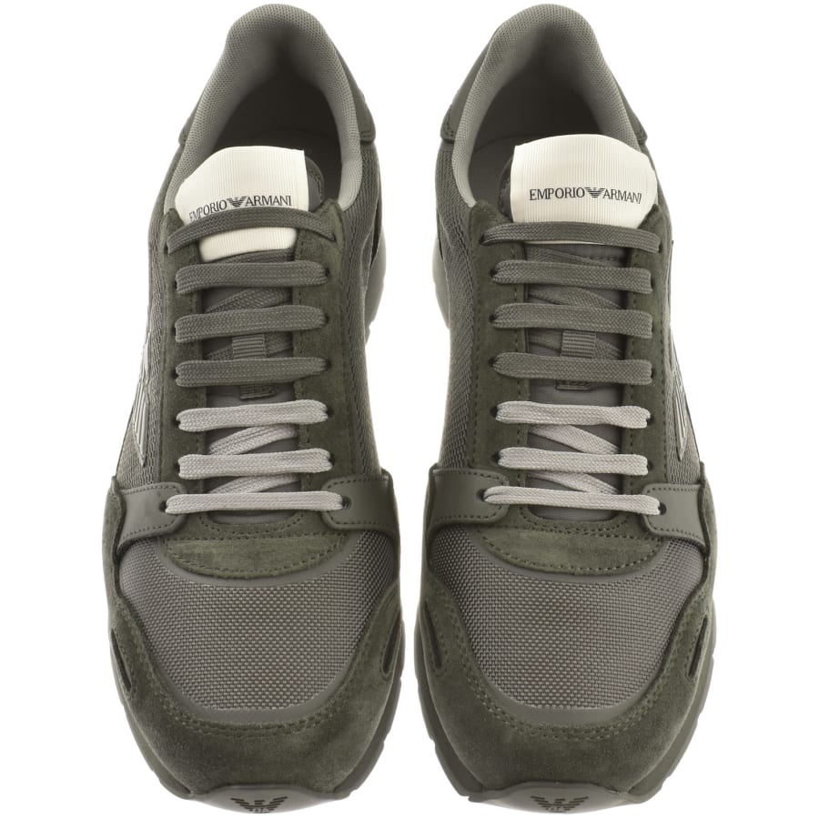 Emporio Armani Logo Trainers Green